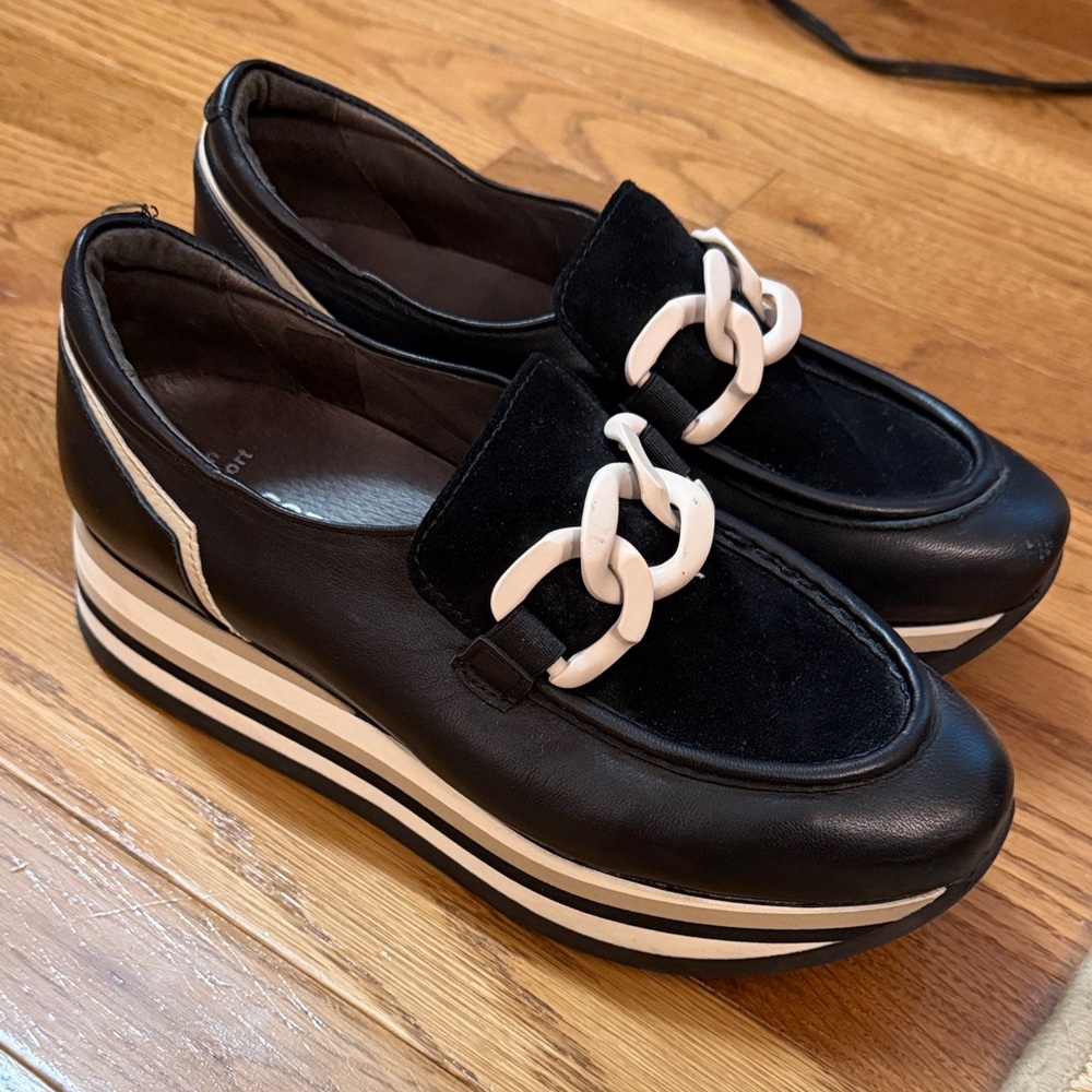 Softwares Calla Black combo ladies shoe  Platform Chain-Accent Women's Loafers